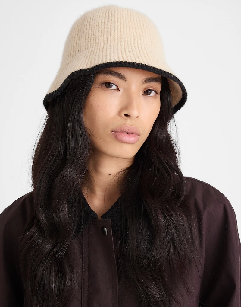 Fuzzy-Knit Bucket Hat | Madewell