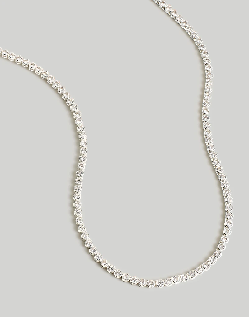 The Tennis Collection Bezel Set Crystal Necklace | Madewell