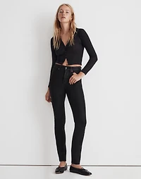 Stovepipe Jeans in True Black Wash: Coated Edition | Madewell