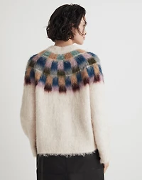 Brushed Checkerboard Fair Isle Oversized Sweater | Madewell