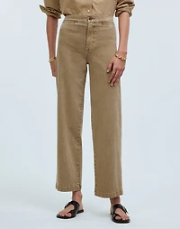 The Emmett Wide-Leg Crop Pant: Welt Pocket Edition | Madewell