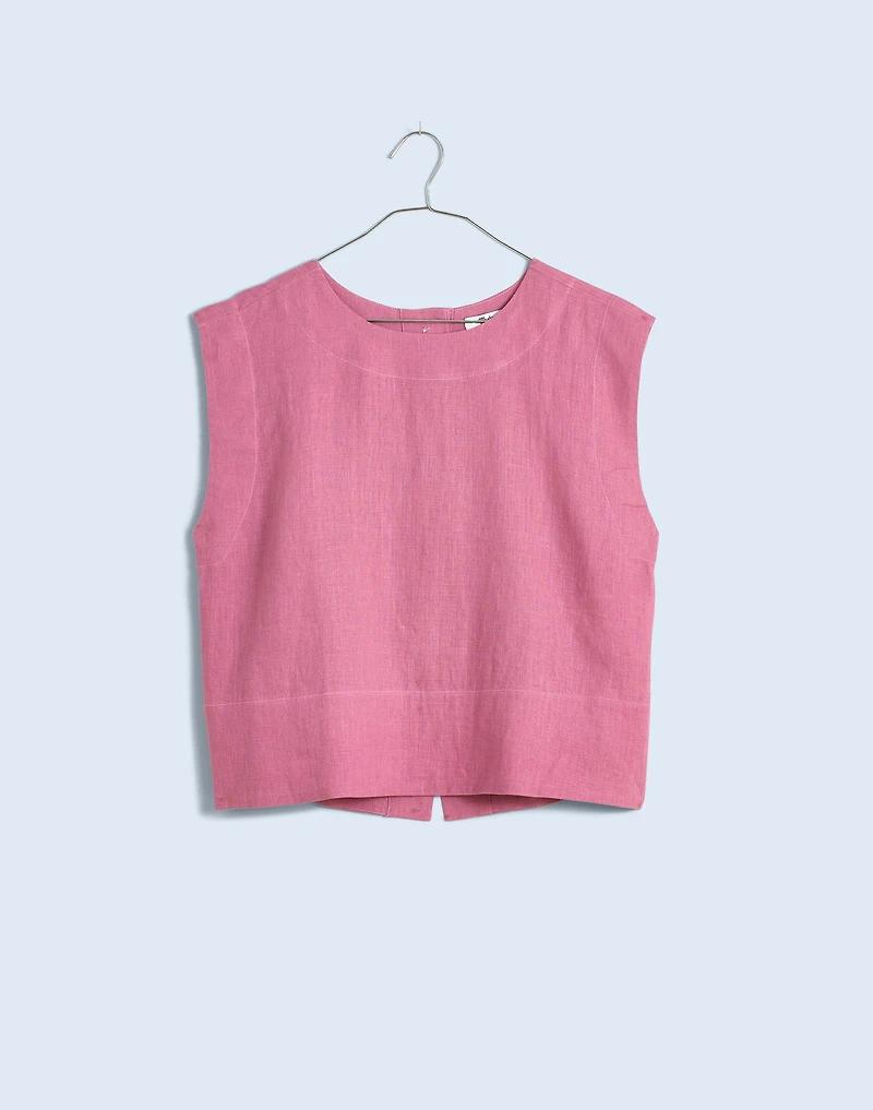 Plus Bateau-Neck Tank in 100% Linen | Madewell