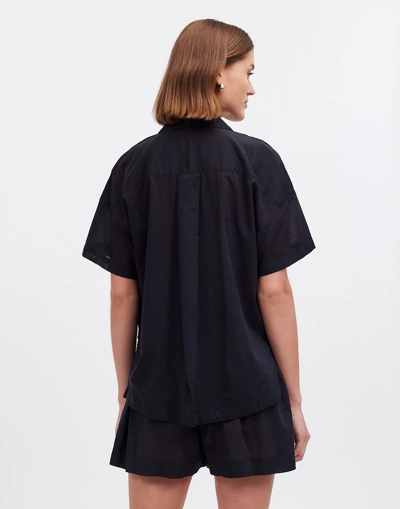 Embroidered Button-Front Cover-Up Shirt | Madewell