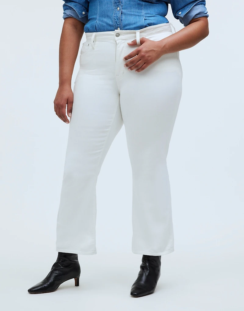 Plus Curvy Kick Out Crop Jeans Pure White | Madewell
