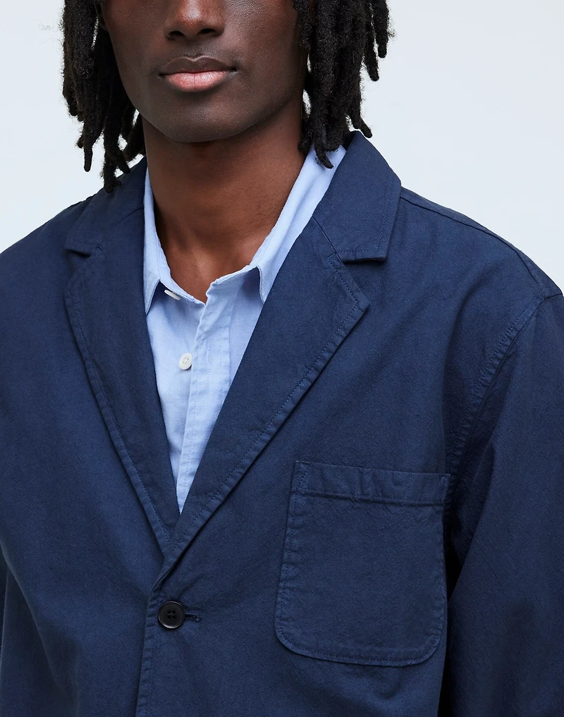 Cotton-Hemp Blend Unstructured Blazer | Madewell