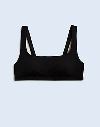 Plus Ribbed Square-Neck Bikini Top | Madewell