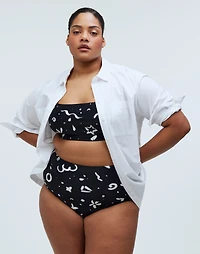 Plus Square-Neck Bikini Top Abstract Doodle | Madewell