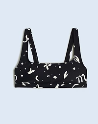 Plus Square-Neck Bikini Top Abstract Doodle | Madewell