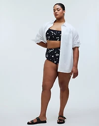 Plus Square-Neck Bikini Top Abstract Doodle | Madewell