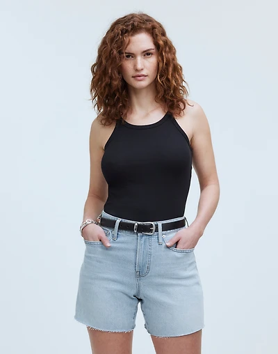 The Curvy Perfect Vintage Jean Short in Fitzgerald Wash: Raw Hem Edition | Madewell