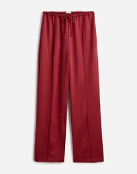 Pintucked Slim Pull-On Pants Satin | Madewell