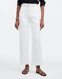 Madewell x Lisa Says Gah! The Perfect Vintage Wide-Leg Crop Jean Eyelet White |