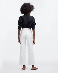 Madewell x Lisa Says Gah! The Perfect Vintage Wide-Leg Crop Jean Eyelet White |