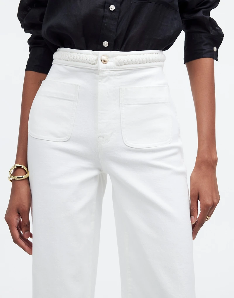 Madewell x Lisa Says Gah! The Perfect Vintage Wide-Leg Crop Jean Eyelet White |