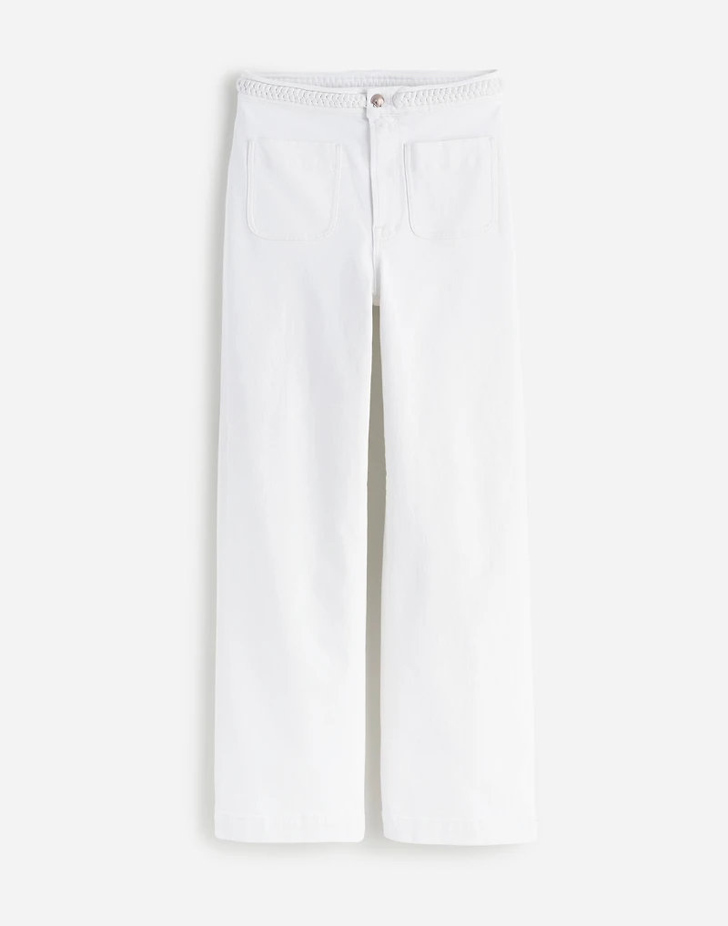 Madewell x Lisa Says Gah! The Perfect Vintage Wide-Leg Crop Jean Eyelet White |
