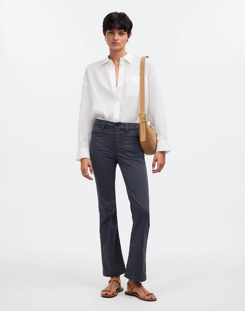 Kick Out Crop Pants Garment-Dyed Sateen | Madewell
