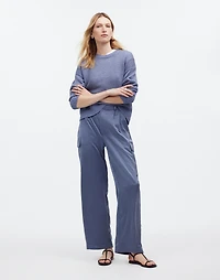High-Rise Straight Cargo Trousers Satin | Madewell