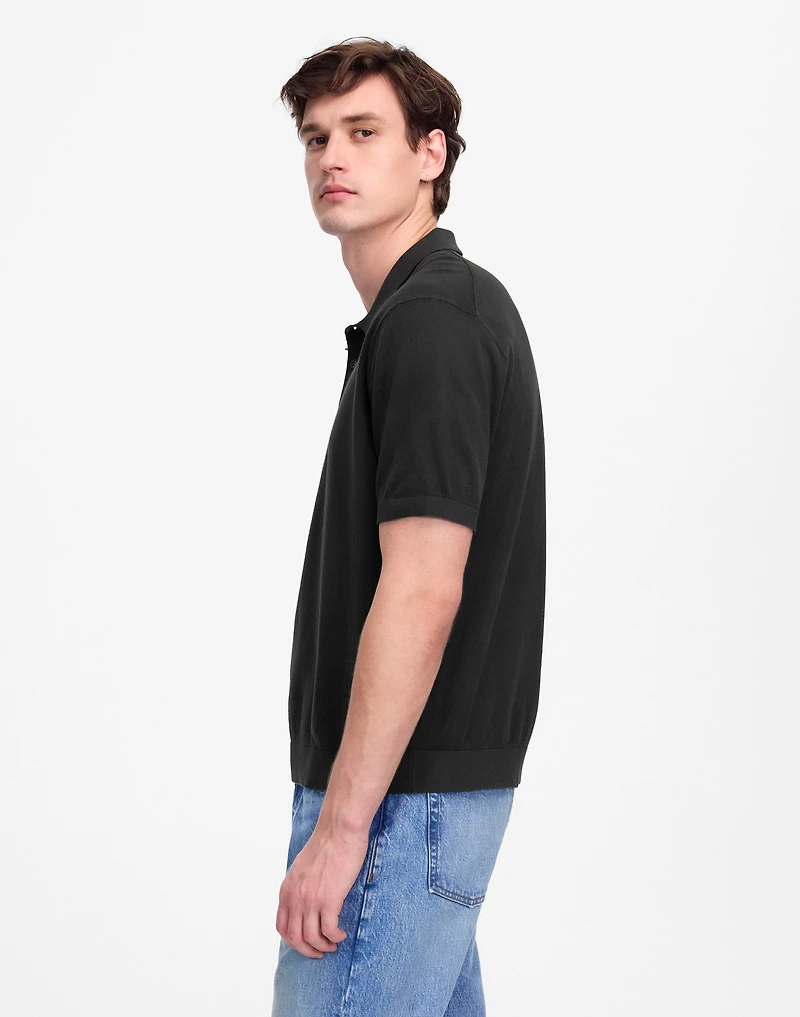 Three-Button Sweater Polo Shirt | Madewell