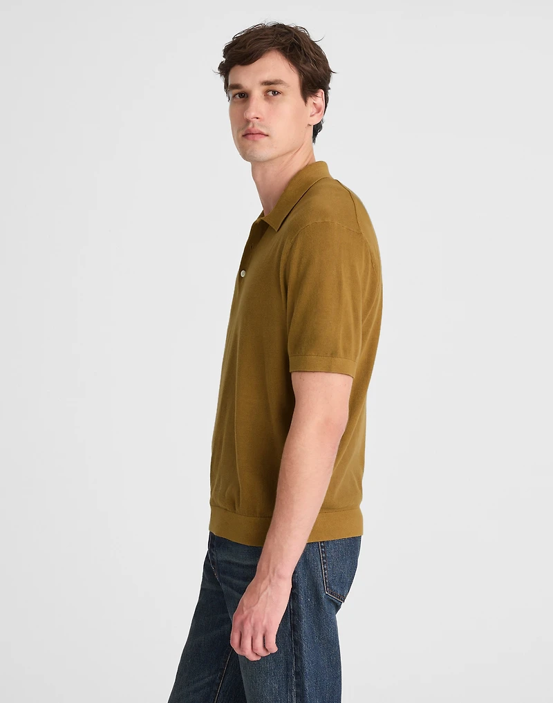 Three-Button Sweater Polo Shirt | Madewell