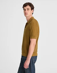 Three-Button Sweater Polo Shirt | Madewell
