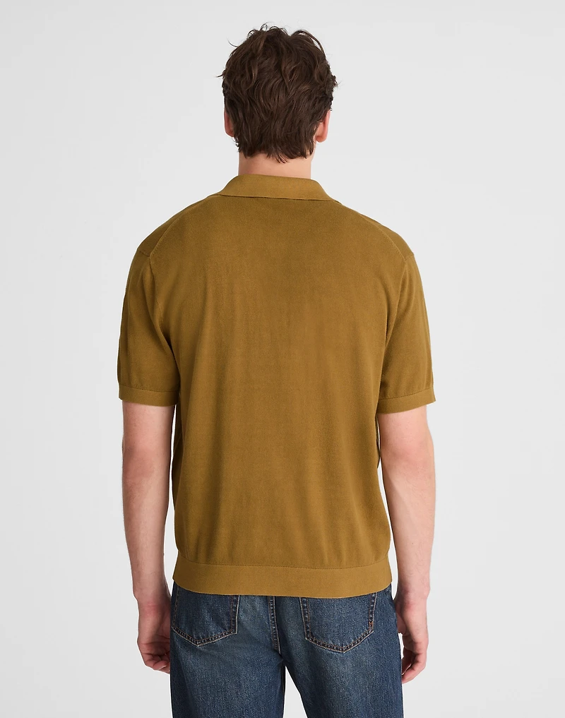Three-Button Sweater Polo Shirt | Madewell