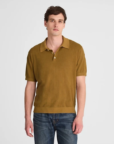 Three-Button Sweater Polo Shirt | Madewell
