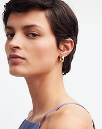 Demi-Fine Chunky Small Hoop Earrings | Madewell