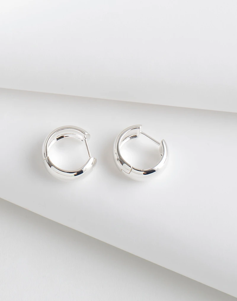 Demi-Fine Chunky Small Hoop Earrings | Madewell