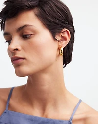 Demi-Fine Chunky Medium Hoop Earrings | Madewell