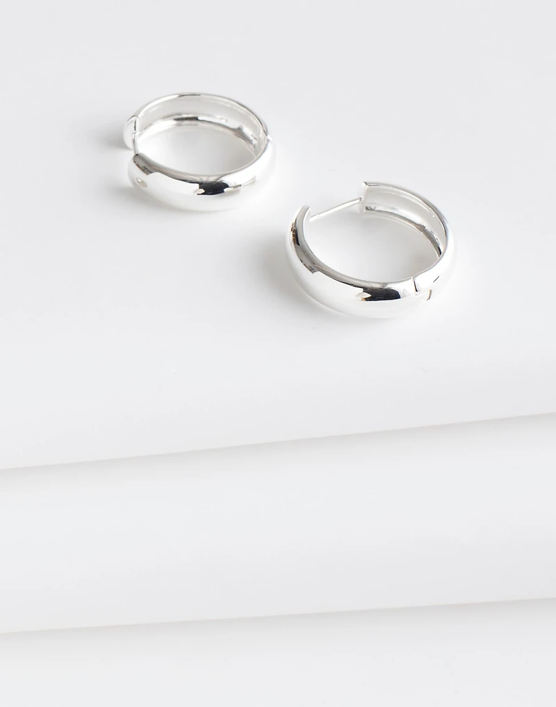 Demi-Fine Chunky Medium Hoop Earrings | Madewell