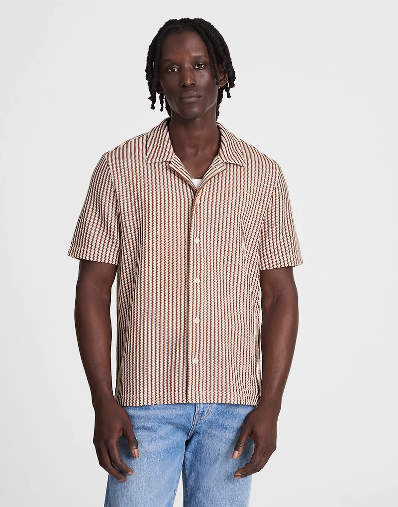 Textured-Knit Short-Sleeve Shirt | Madewell