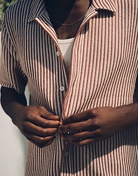 Textured-Knit Short-Sleeve Shirt | Madewell