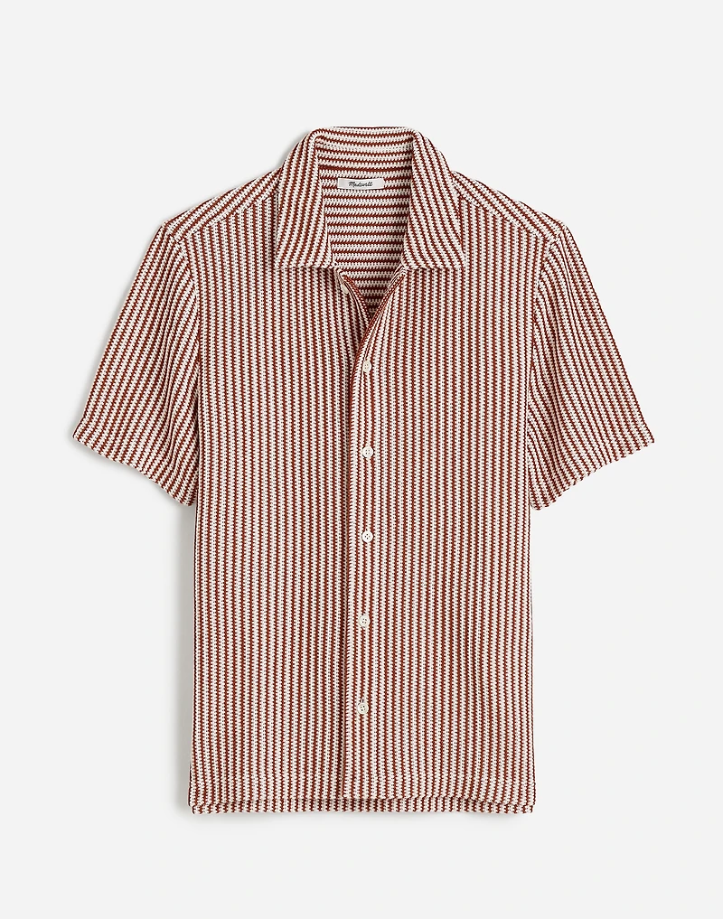 Textured-Knit Short-Sleeve Shirt | Madewell