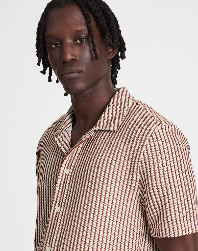 Textured-Knit Short-Sleeve Shirt | Madewell