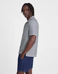 Textured-Knit Short-Sleeve Shirt