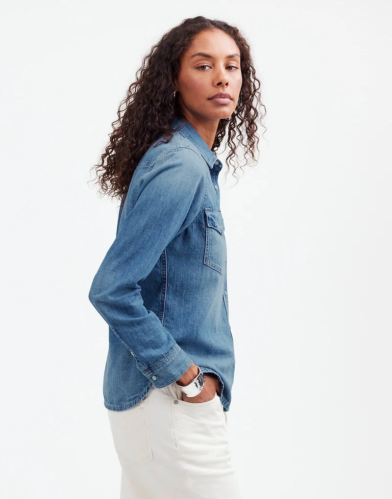 Denim Western Shirt in Lincroft Wash | Madewell