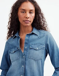 Denim Western Shirt in Lincroft Wash | Madewell