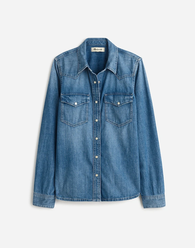 Denim Western Shirt in Lincroft Wash | Madewell