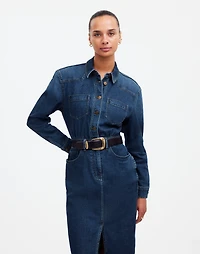 Denim Western Midi Shirtdress in Laselle Wash | Madewell