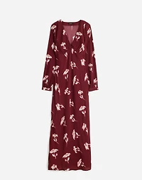 V-Neck Cuff-Sleeve Maxi Dress Floral | Madewell