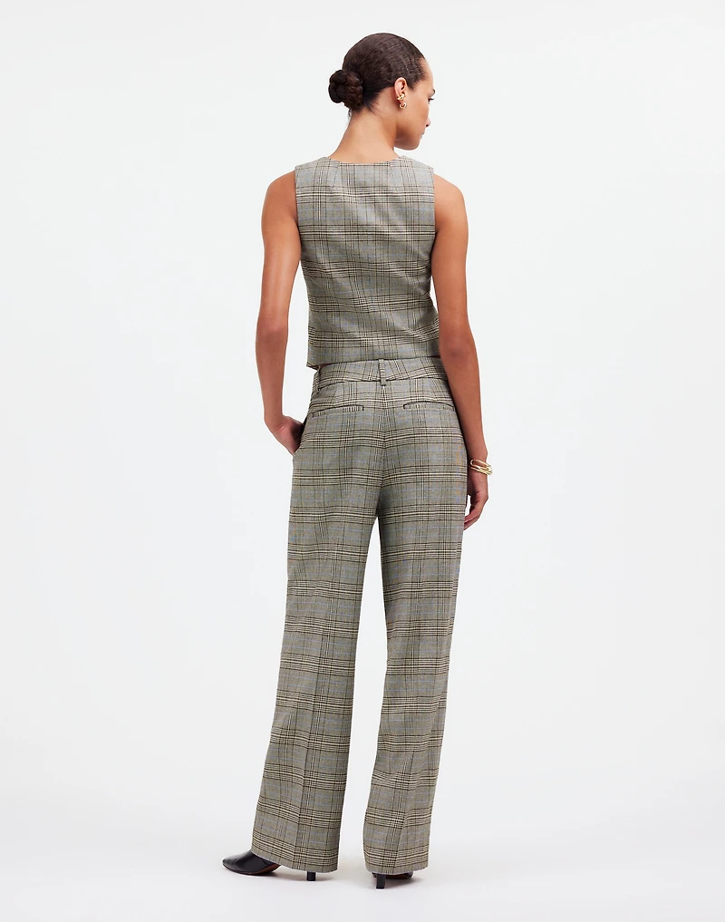 Slouchy Straight Pants Yarn-Dyed Plaid | Madewell