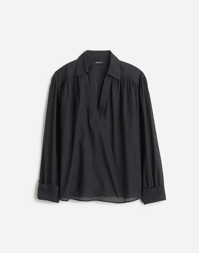 Easy Long-Sleeve Popover Shirt | Madewell