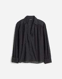 Easy Long-Sleeve Popover Shirt | Madewell