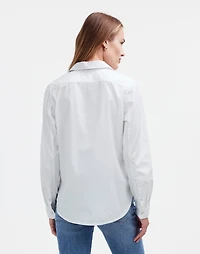 Denim Button-Up Shirt in Eyelet White: Garment-Dyed Edition | Madewell