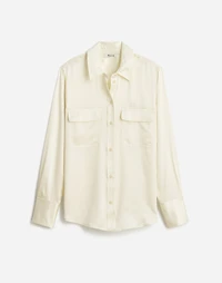 Silk Flap-Pocket Button-Up Shirt | Madewell