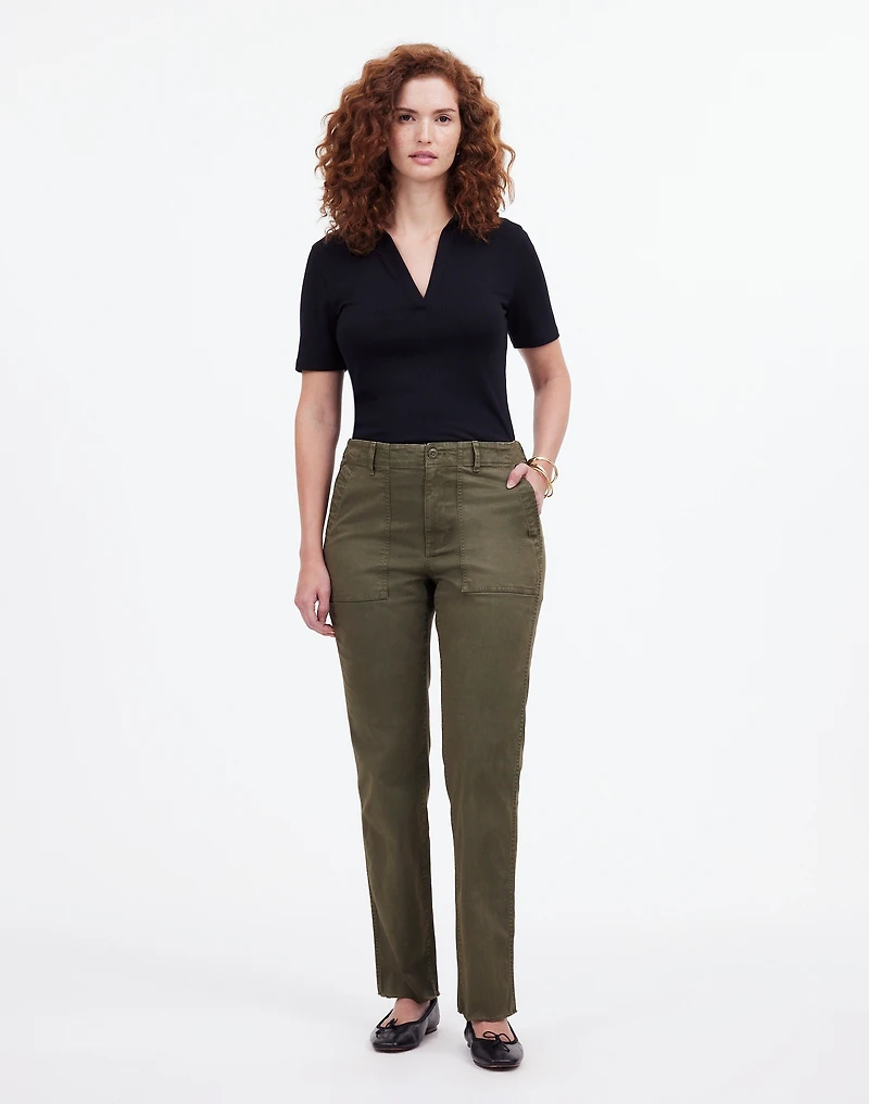 The Curvy Slim Straight Trouser Pant Garment Dye | Madewell