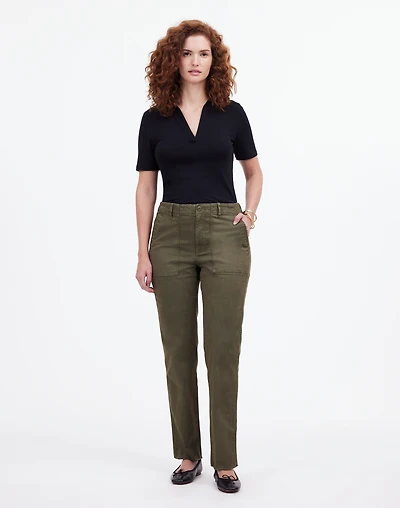 The Curvy Slim Straight Trouser Pant Garment Dye | Madewell