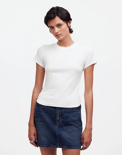 (Re)generative Cotton Ribbed Crewneck Tee | Madewell