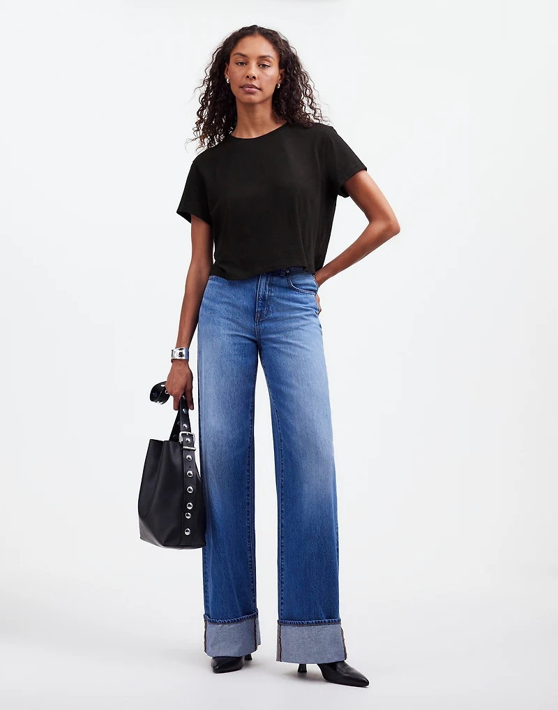 The Boxy-Crop Tee Soft Slub | Madewell
