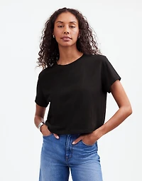 The Boxy-Crop Tee Soft Slub | Madewell